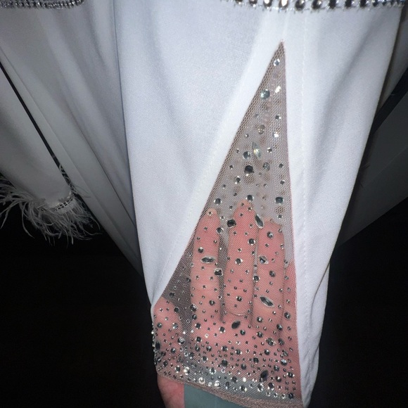NWT White Crystal Formal Gown - Picture 9 of 13